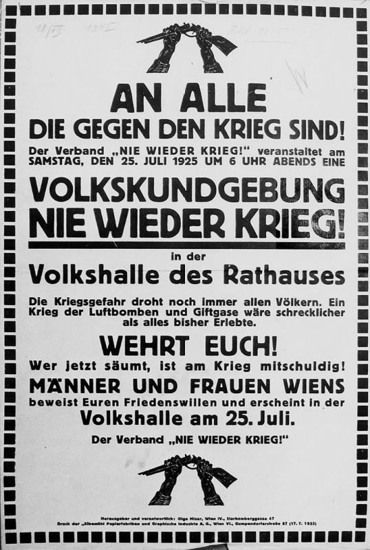 Volkskundgebung "Nie wieder Krieg" (25. Juli 1925)