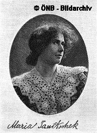Porträt von Maria Janitschek mit Spitzenstola