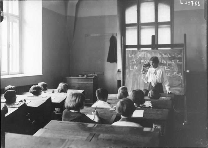 Französischunterricht in der Schwarzwaldschule um 1935