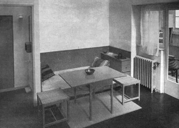 Wohnungsplan von Schütte-Lihotzly für die Münchner Ausstellung "Heim und Technik" 1928