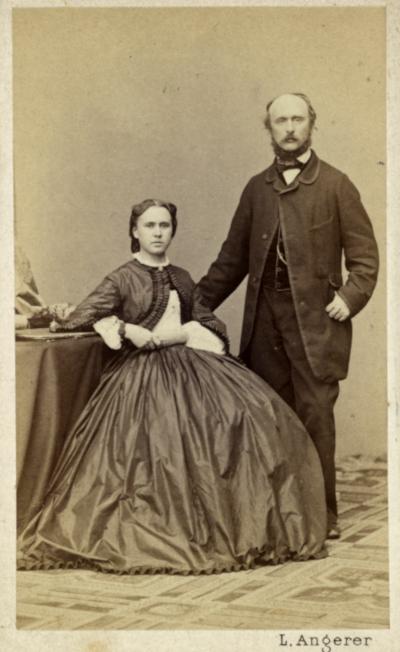Jeanette von Eitelberger-Edelberg mit ihrem Mann Rudolf um 1865