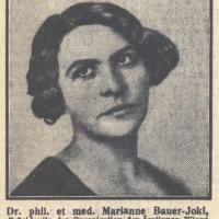 Marianne Bauer-Jokl (Zeitungsbild)