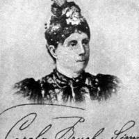 Carola Bruch-Sinn, mit Schriftzug (um 1899)
