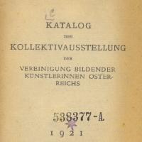 Katalog der Kollektivausstellung der Vereinigung bildender Künstlerinnen Österreichs 1921