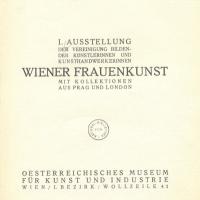 Titelblatt des I. Ausstellungskatalogs "Wiener Frauenkunst"